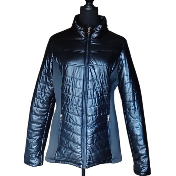 Nanette Lepore Black Puff Jacket size Large - Picture 1 of 7